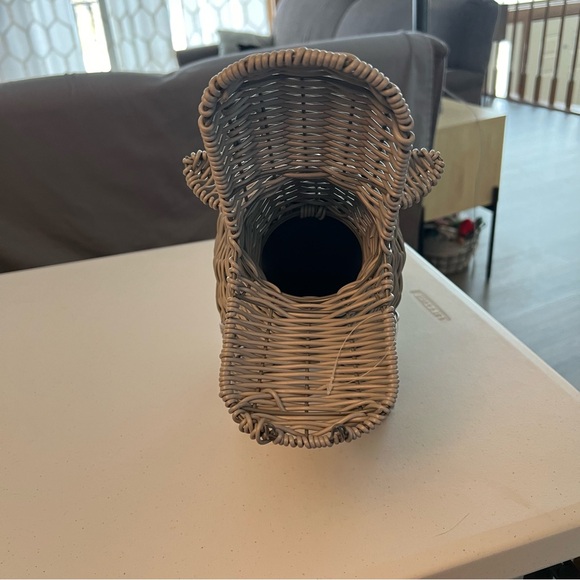 Decorative Gray Hippo Planter - Picture 2 of 6